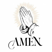 Typographic Amen Prayer Template  Instagram Post