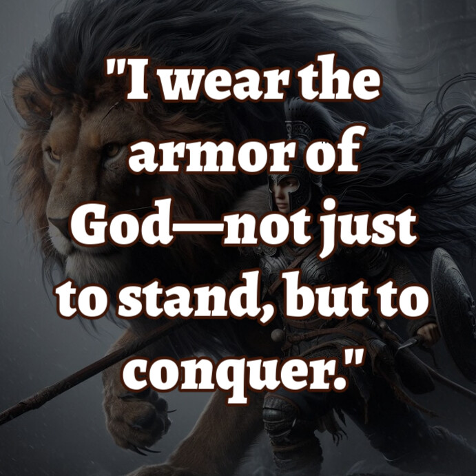 Typographic Armor Of God Prayer Quotes  Instagram Post template
