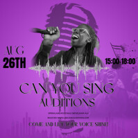 Typographic Auditions Instagram Post template