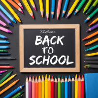 Typographic Back To School  Instagram Post template