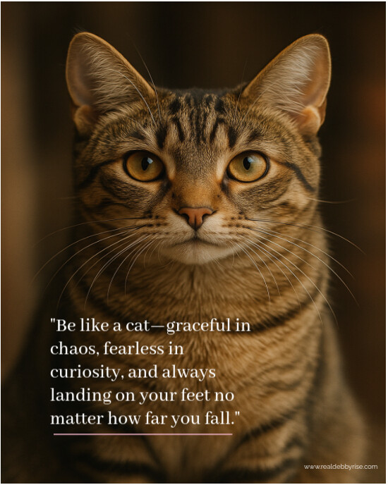 Typographic Be Like A Cat Motivation Instagram Portrait template