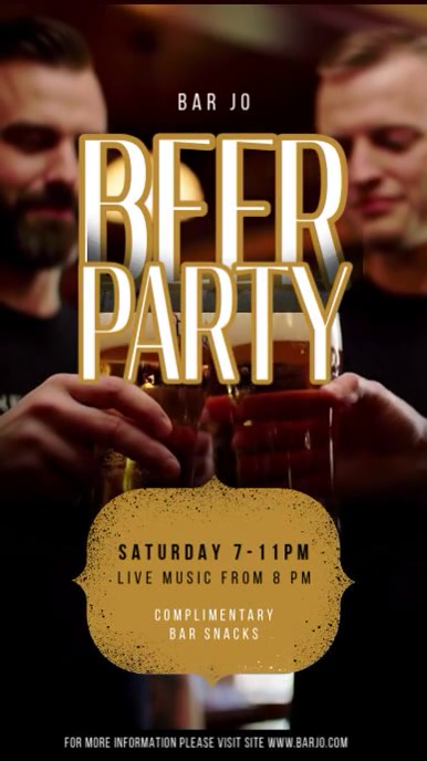 Typographic Beer Party Instagram Reel template