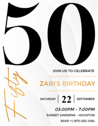 Typographic Birthday Celebration Flyer Volantino (US Letter) template