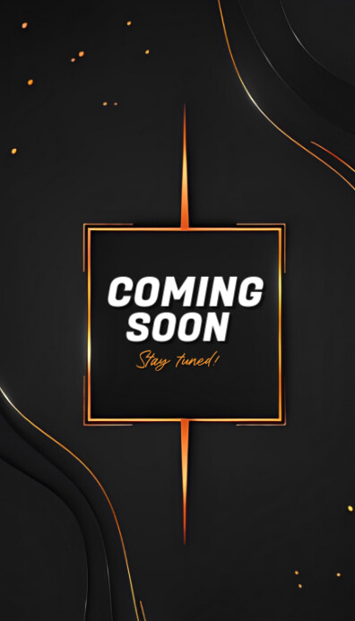 Typographic Black Background Illustrative Coming Soon  Business Card Visitkort template