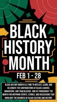 Typographic Black History Month Flyer Template Instagram Story