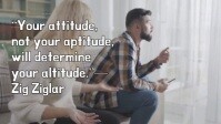 Typographic Character & Attitude Quote Youtube Thumbnail template