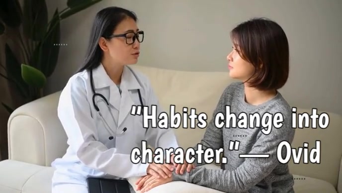 Typographic Character & Habit Quote Youtube Thumbnail template