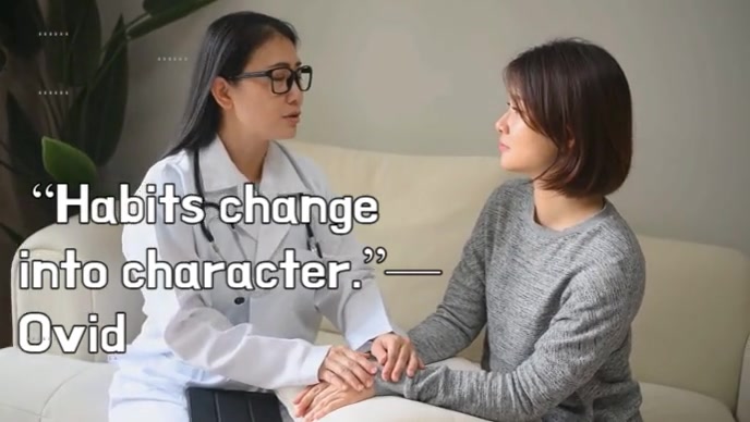 Typographic Character & Habit Quote Youtube Thumbnail template