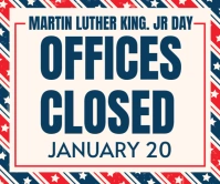 Typographic Closed For Martin Luther King Jr. Day Large Rectangle template