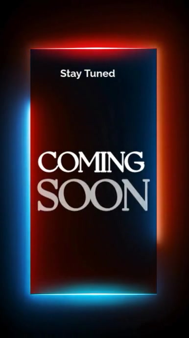 Typographic Coming Soon Digital Display (9:16) template