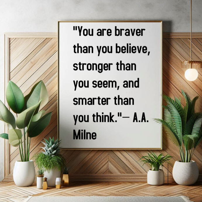 Typographic Confidence And Positivity Quote Instagram Post Template ...