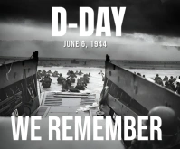 Typographic D-day  Medium Rectangle template