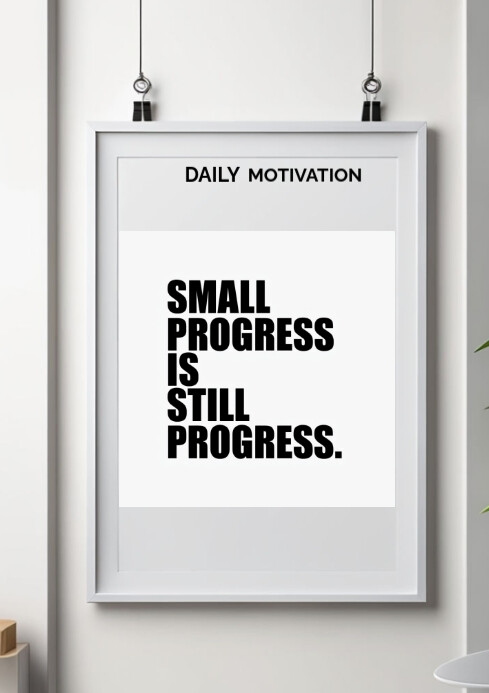 Typographic Daily Motivation A4 template