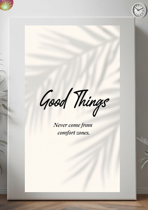 Typographic Daily Motivation About Good Things A4 template