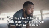 Typographic Determination And Focus Quote  Youtube Thumbnail template