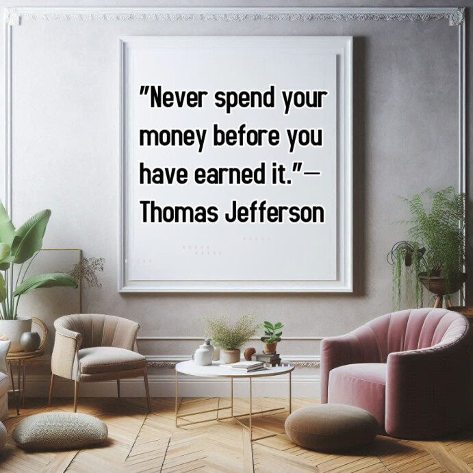 Typographic Earning Quote Instagram Post Template | PosterMyWall