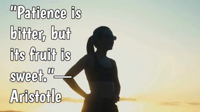Typographic Endurance & Patience Quote Youtube Thumbnail Template ...