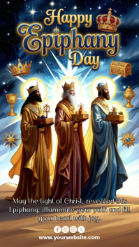 Typographic Epiphany Day Instagram Story template