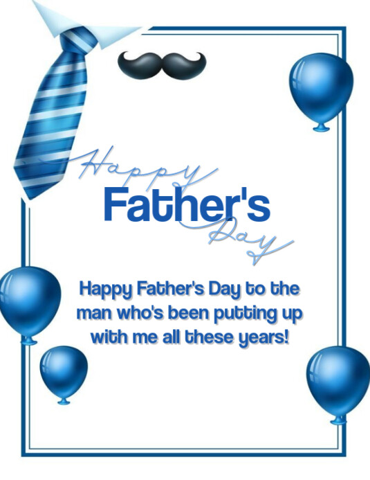 Typographic Father's Day Card Template – Personalized Designs For The Perfect Gift Flyer (us Letter)