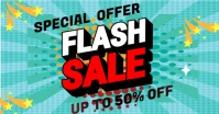 Typographic Flash Sale Facebook Shared Image template