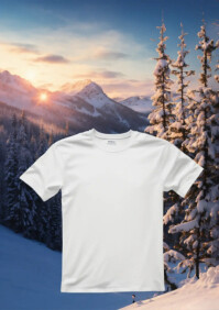 Typographic Frozen Horizon Tee – Feel The Calm A3 template