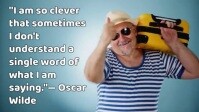 Typographic Funny Quote Youtube Thumbnail template