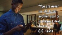 Typographic Goal Achievement Quote Youtube Thumbnail template