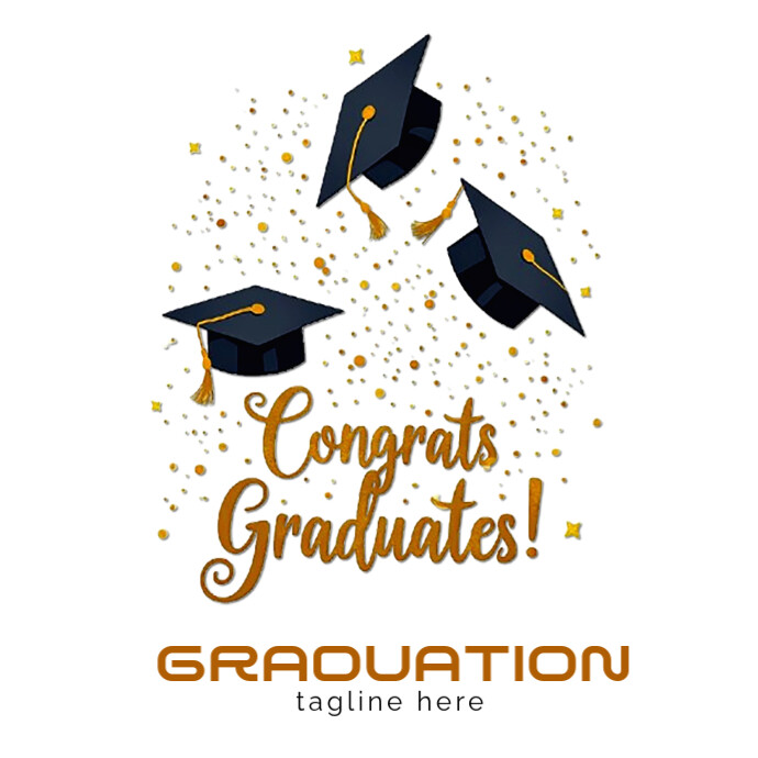 Typographic Graduation Text  Logo template
