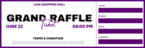 Typographic Grand Raffle Ticket Card | Raffle Ticket | Raffle Ticket 2025 Twitter Banner Twitter-header template