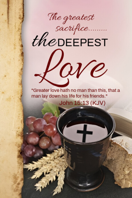 Typographic Greatest Love  Poster template