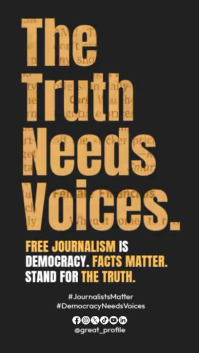 Typographic Grunge Freedom of Press Awareness Video Instagram Story template