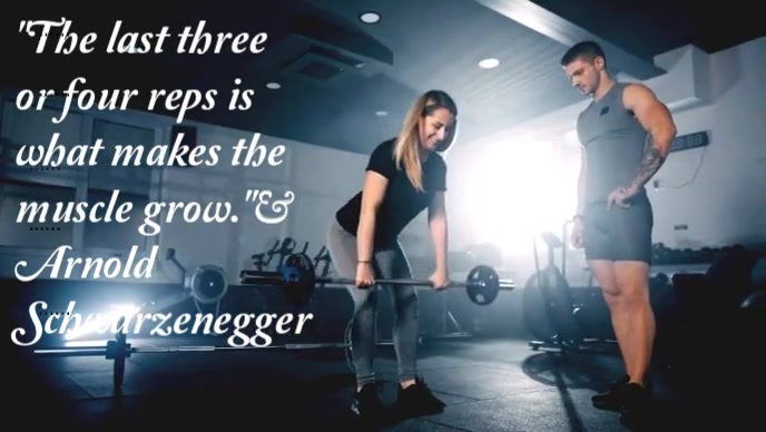 Typographic Gym And Fitness Quote Youtube Thumbnail template
