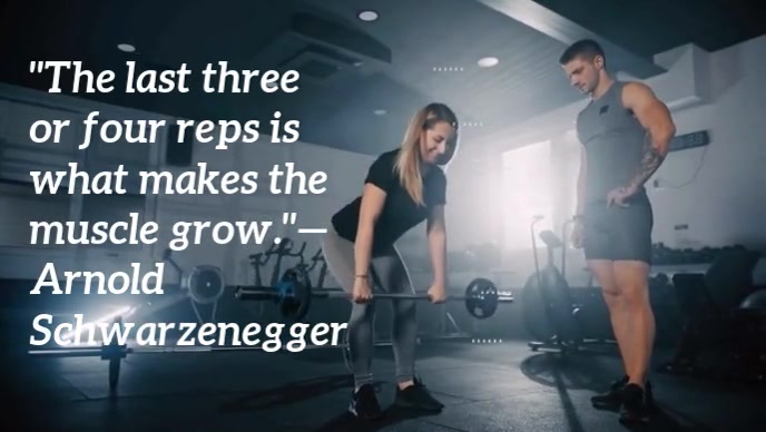 Typographic Gym And Fitness Quote Youtube Thumbnail template