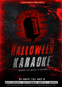 Typographic Halloween Karaoke A4 template