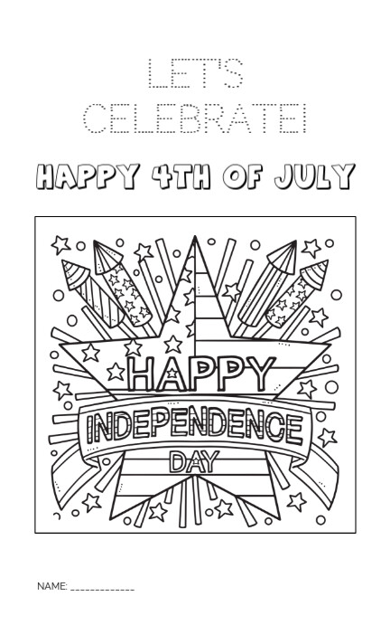 Typographic Happy 4th Of July Independence Day Celebration Wishes  Kindle/book Covers template