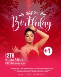 Typographic Happy Birthday Instagram Portrait template