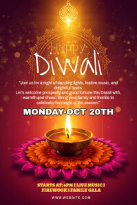 Czerwony Diwali Celebration Tumblr 图片 Template
