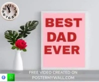 Typographic Happy Father's Day Medium Rectangle template