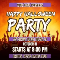 Typographic Happy Halloween Instagram Post template