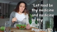Typographic Healthy Eating Quote Youtube Thumbnail template