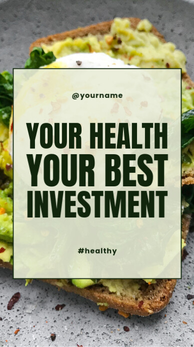 Typographic Healthy Food Nutrition Quote Health Inspiring Instagram Story template