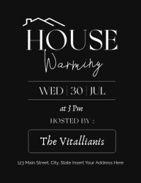 Typographic House Warming Party Invite Flyer  Flyer (us Letter) template