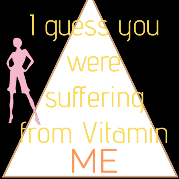 Typographic I Guess You Were Suffering From Vitamin E Instagram Post template