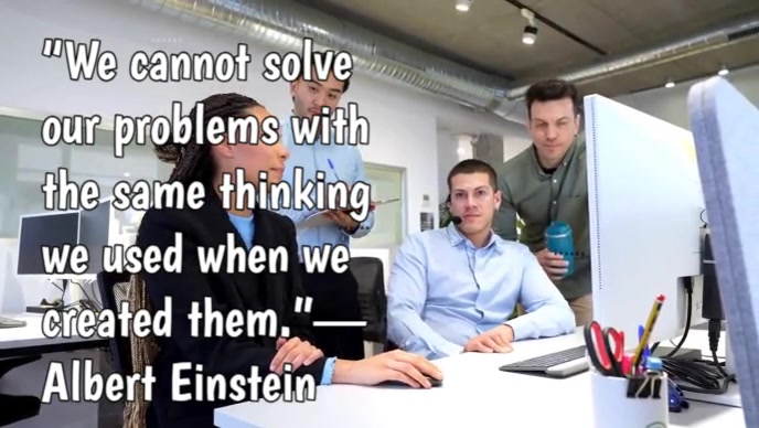 Typographic Ideas & Problem Solving Quote Youtube Thumbnail template
