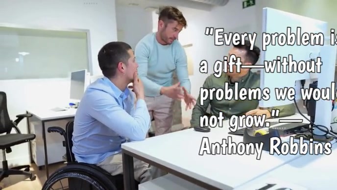 Typographic Ideas & Problem Solving Quote Youtube Thumbnail template