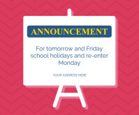 Typographic Important Announcement Notification Posters  Medium Rectangle template