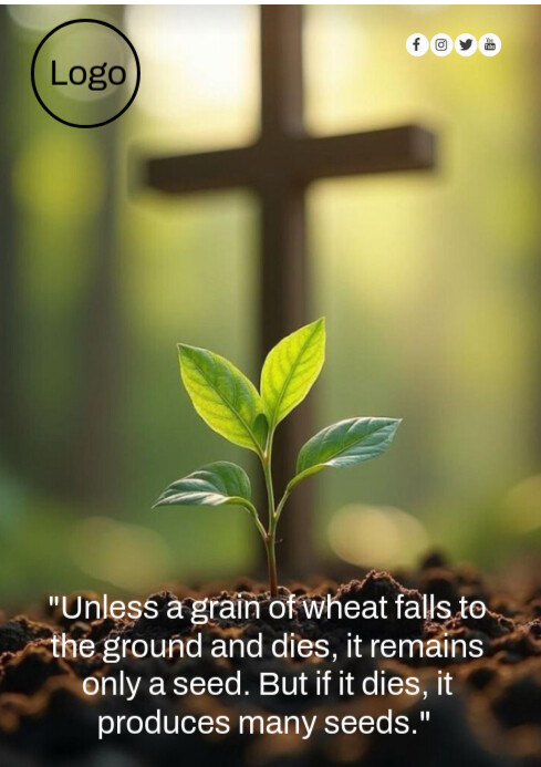 Typographic Inspirational  A4 template