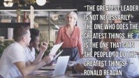 Typographic Inspirational Leadership Quote Youtube Thumbnail template