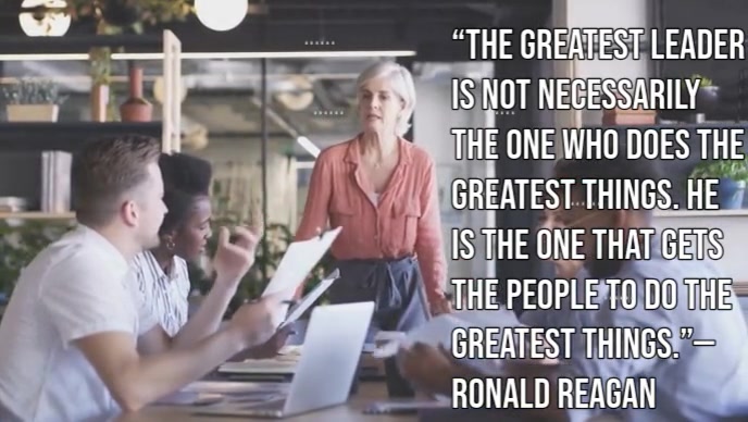 Typographic Inspirational Leadership Quote Youtube Thumbnail template