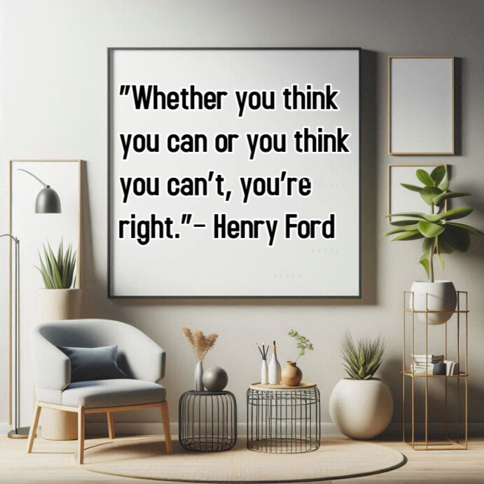 Typographic Inspirational Quote For Success Instagram Post template